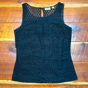Elegant and posh! New York & Company tiered black tank, formal-style.